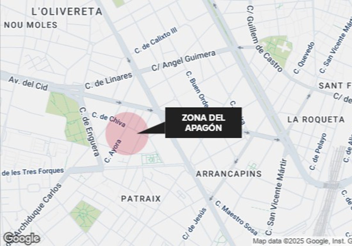 Otro apagón desata la alarma en los alrededores de la calle Chiva en Valencia