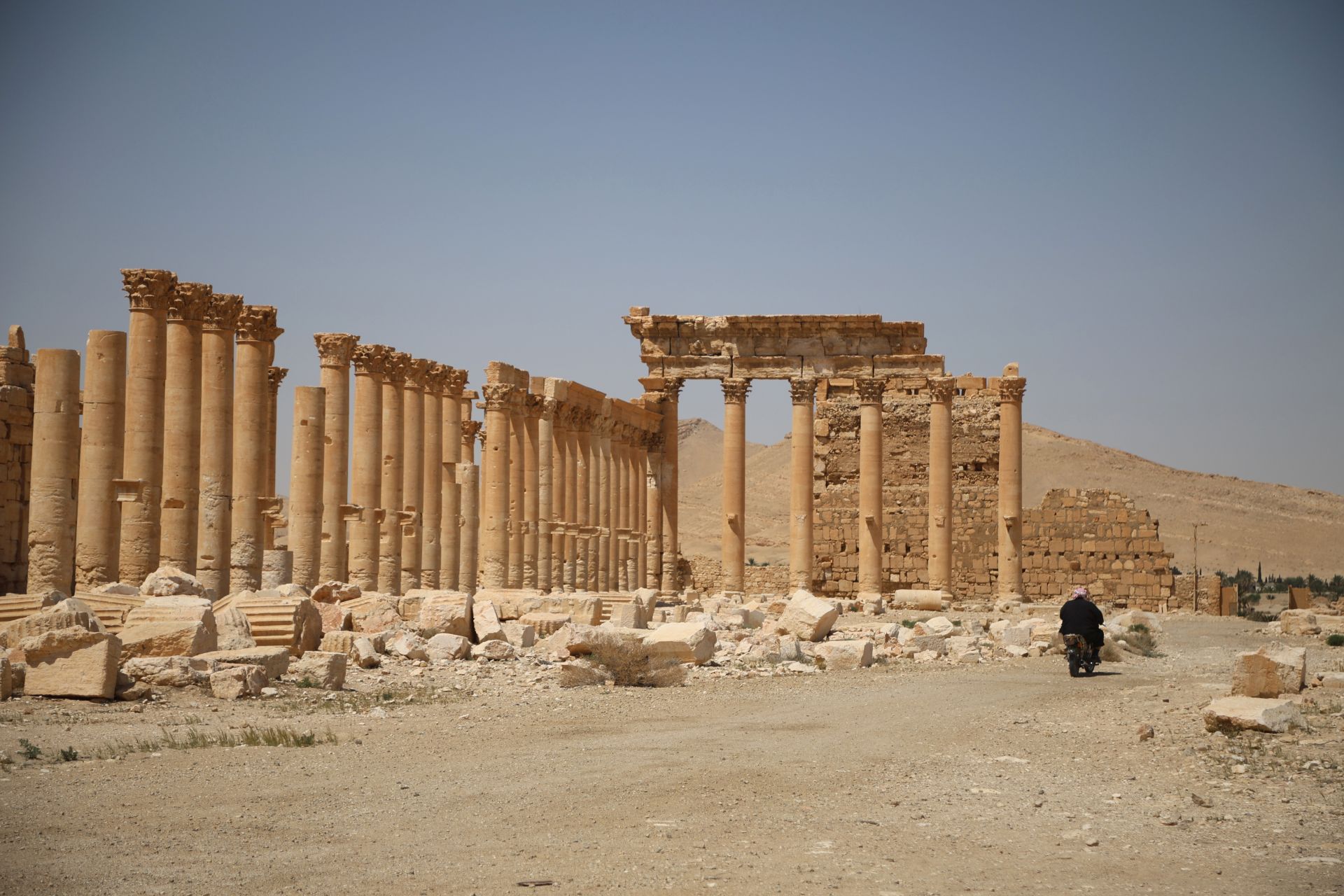 Las ruinas de la histórica ciudad siria de Palmira que han sobrevivido a la guerra
