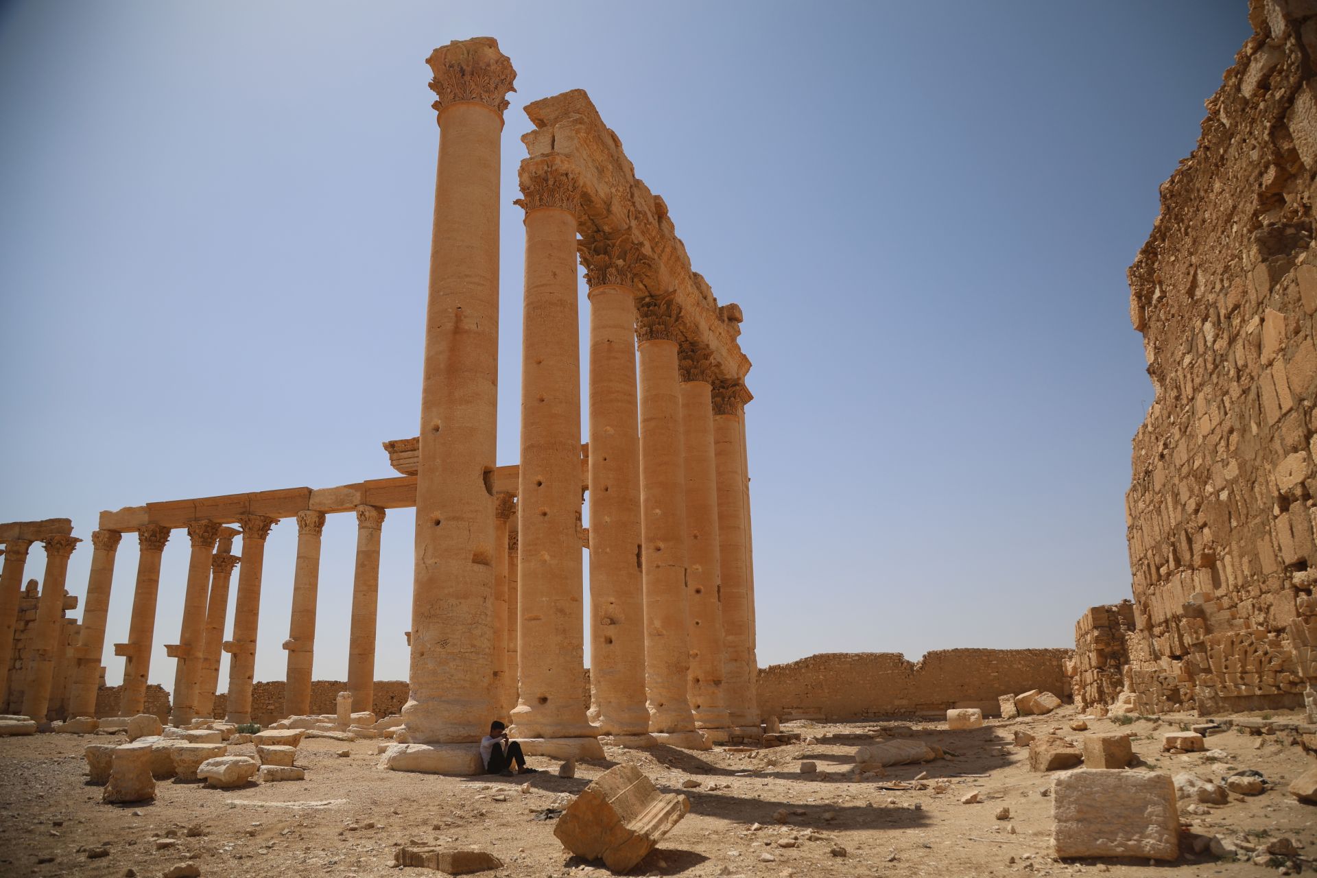 Las ruinas de la histórica ciudad siria de Palmira que han sobrevivido a la guerra