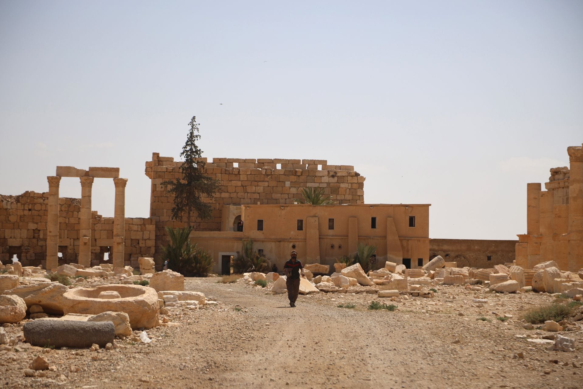 Las ruinas de la histórica ciudad siria de Palmira que han sobrevivido a la guerra