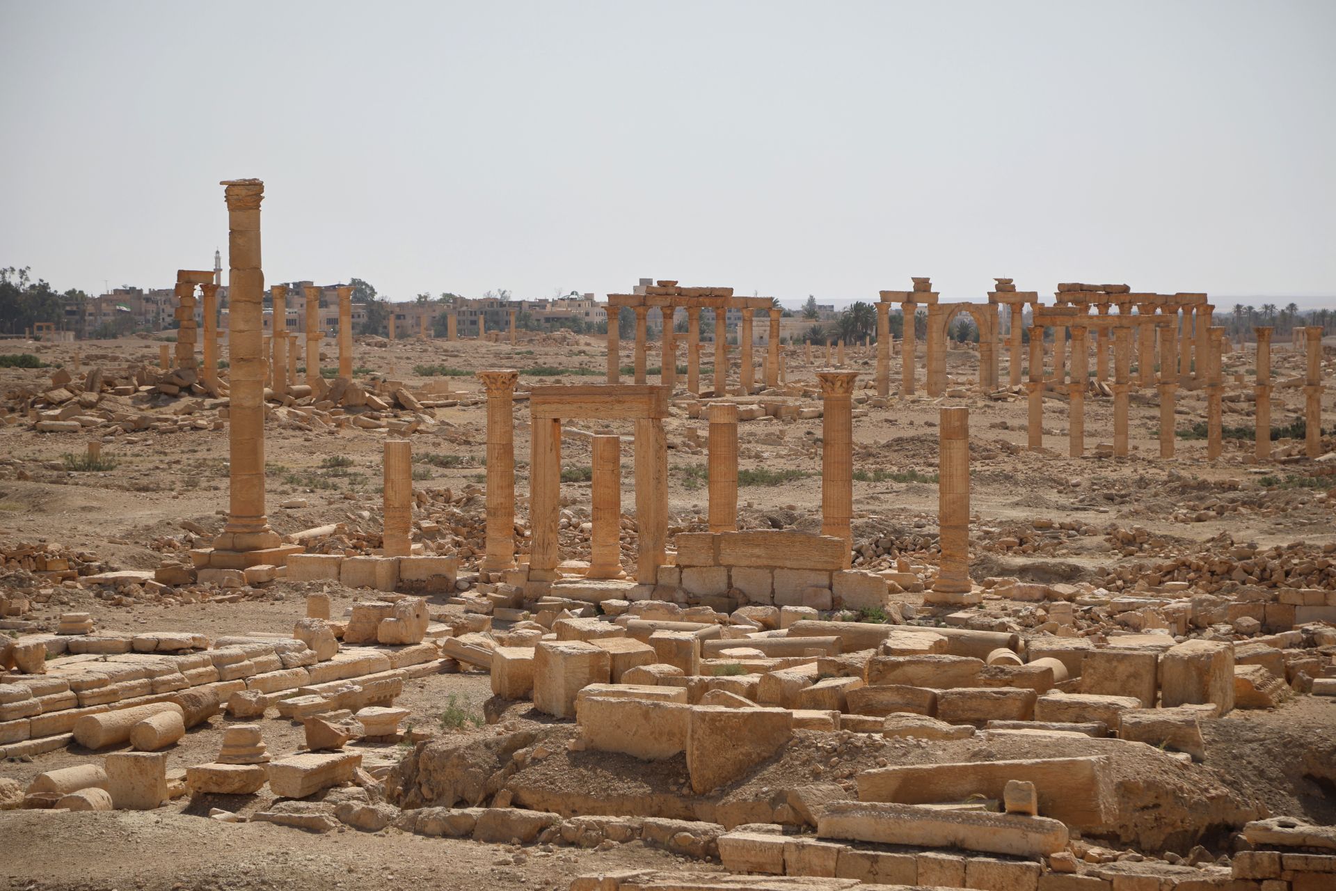 Las ruinas de la histórica ciudad siria de Palmira que han sobrevivido a la guerra