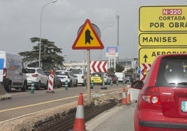 Obras acceso aeropuerto Manises.