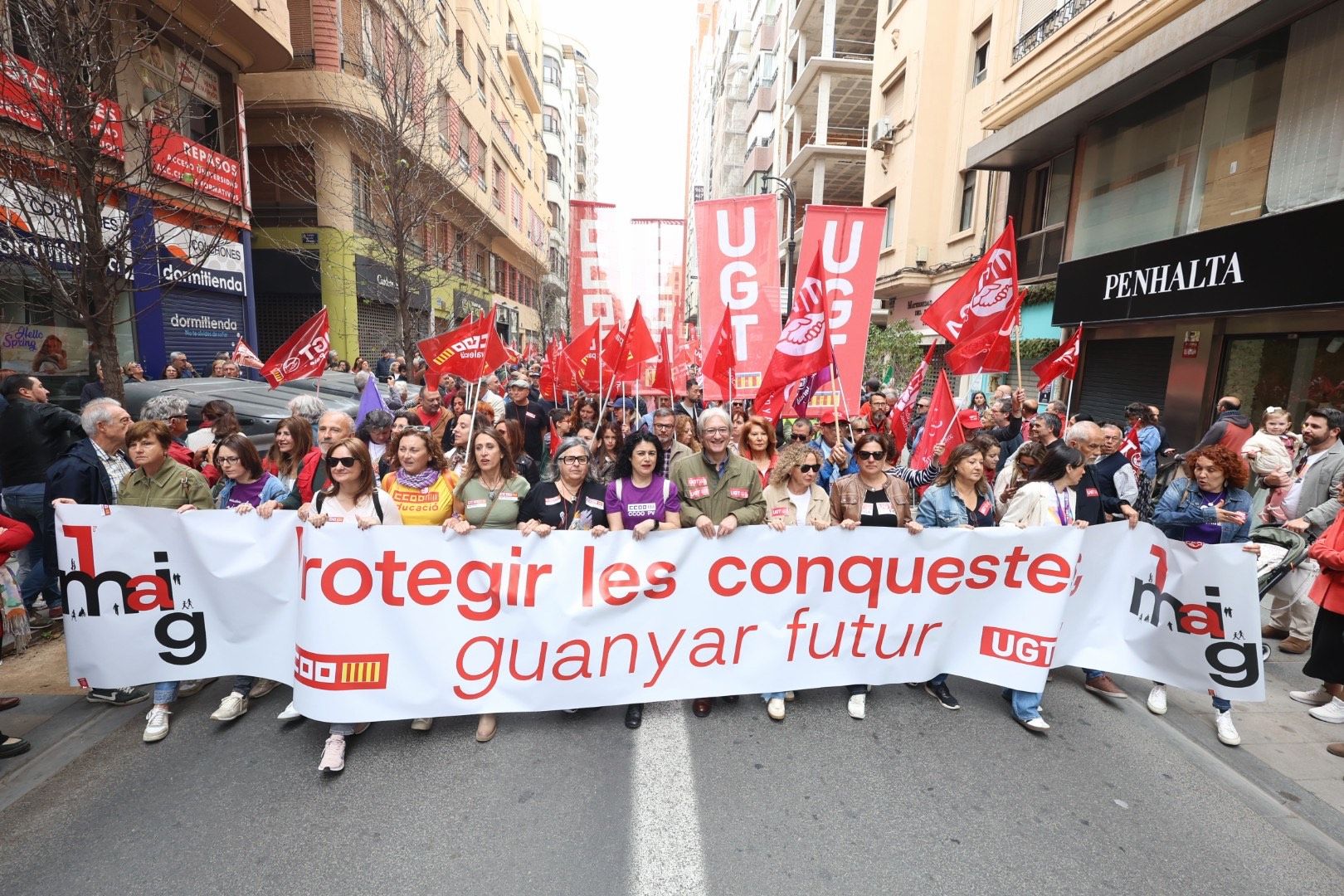Manifestación por el Día del Trabajador en Valencia
