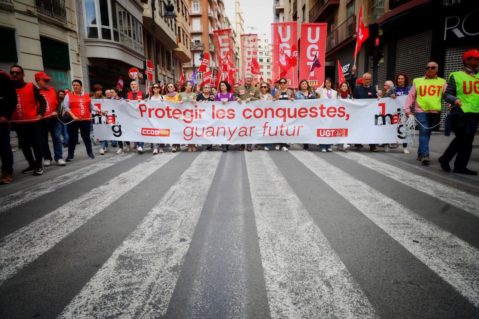 Manifestación por el Día del Trabajador en Valencia