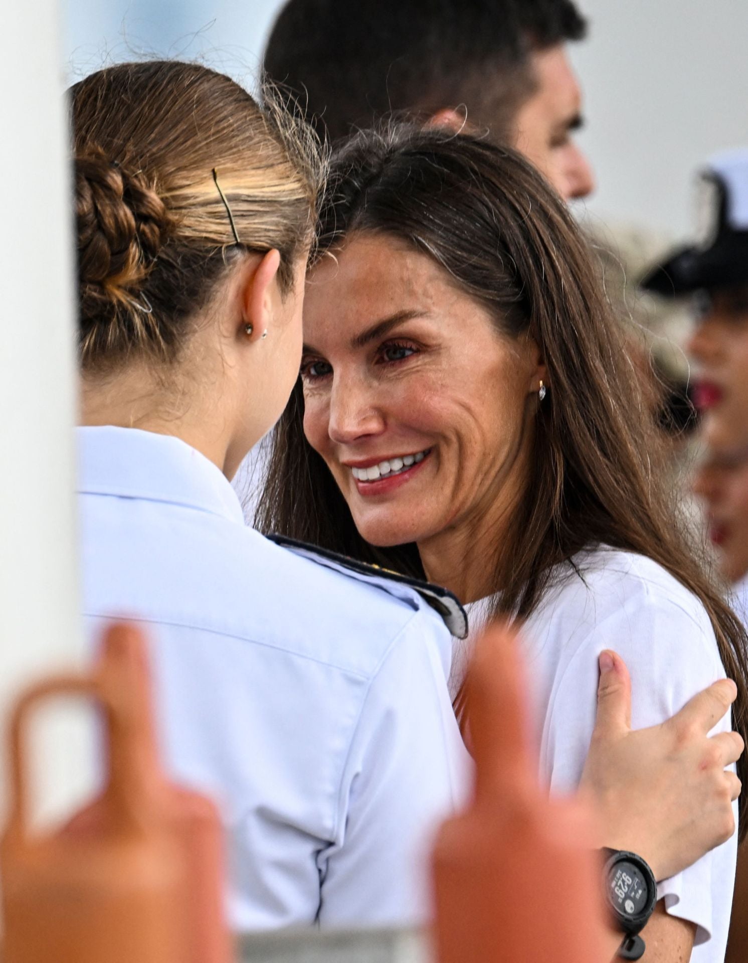 FOTOS | El emocionante reencuentro de Letizia y Leonor en Panamá