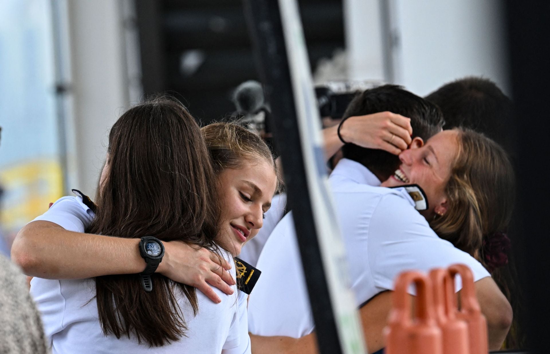 FOTOS | El emocionante reencuentro de Letizia y Leonor en Panamá