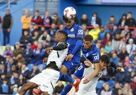 Arambarri, en el partido entre Getafe y Valencia.