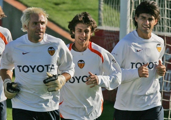 Santiago Cañizares, Pablo Aimar y Roberto Ayala, en una imagen de archivo.