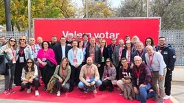 Delegados del PSPV de la comarca la Costera-Canal en el pasado Congreso provincial.
