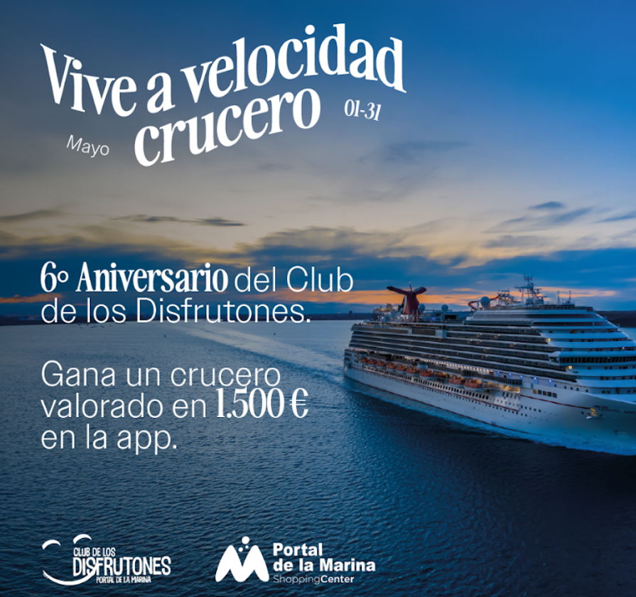 El Club de los Disfrutones celebra su sexto aniversario y sortea un crucero por el mediterráneo valorado en 1.500 euros