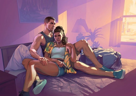 Jason y Lucía, protagonistas de GTA.
