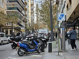 Zona de Calp con estacionamiento regulado.