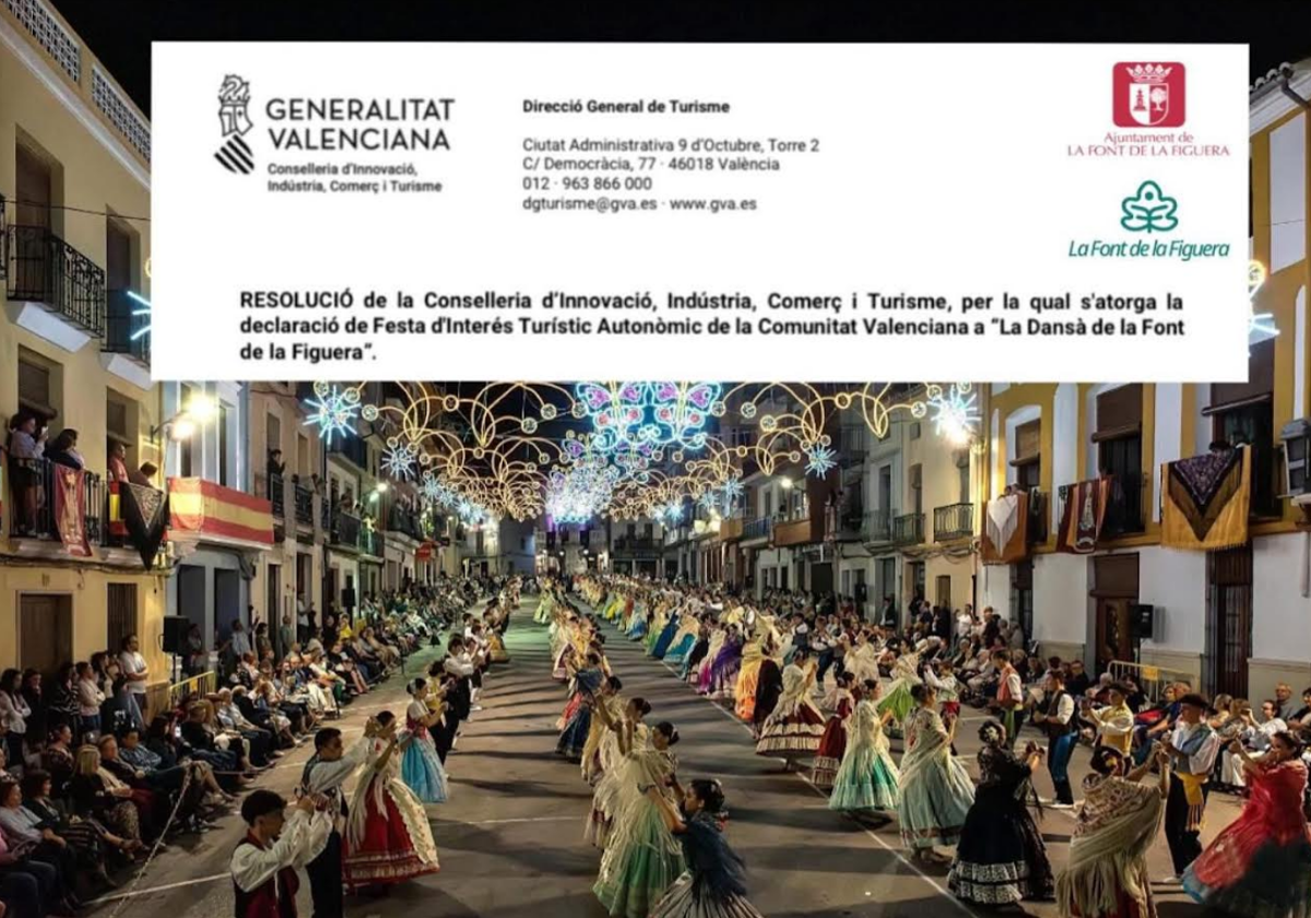La Dansà de la Font de la Figuera es declarada Fiesta de Interés Turístico Autonómico de la Comunitat