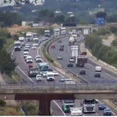 Atascos en la A-7 este miércoles, 7 de mayo.