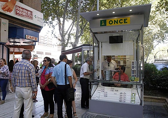 Venta de cupones de la ONCE.