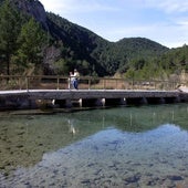 Vista de las aguas de Montanejos.