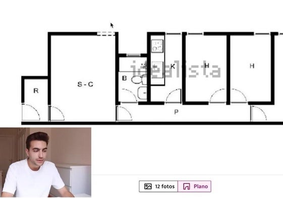 El arquitecto Edu Saz durante uno de sus vídeos en Youtube.