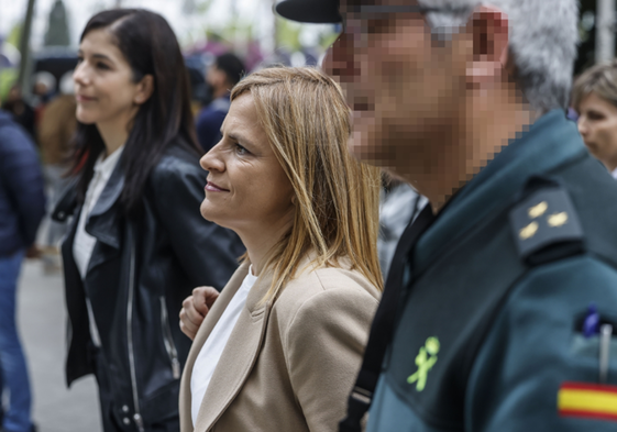 Pilar Bernabé, antes de comparecer como testigo ante la jueza en la Ciudad de la Justicia.