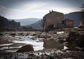 Agua estancada en Hortunas.