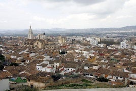 Vista del casco antiguo de Xàtiva, declarado BIC.