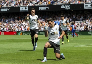 Celebración de uno de los goles contra le Getafe.