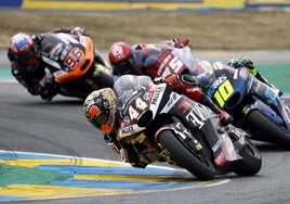 Canet, po delante de Moreira en el GP de Francia.