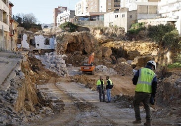Obras de reconstrucción del cauce del barranco de Chiva.