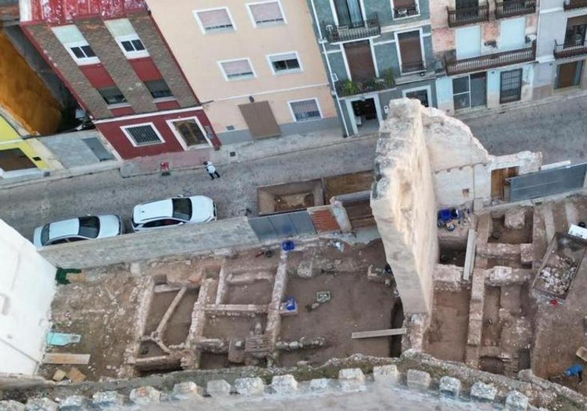 Vista de la casa de Jaume I en Alzira.