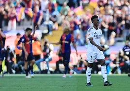 Vínicius, durante el clásico disputado este fin de semana.