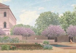 Figuración del nuevo jardín en el solar de Jesuitas.