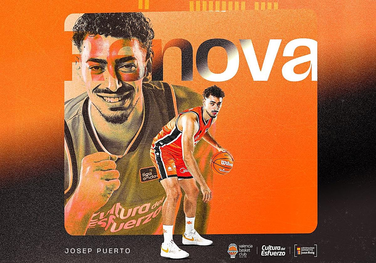 Cartel del anuncio de la renovación de Josep Puerto.