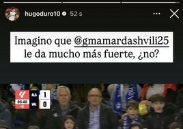 Momento en el que Gayà es derribado.