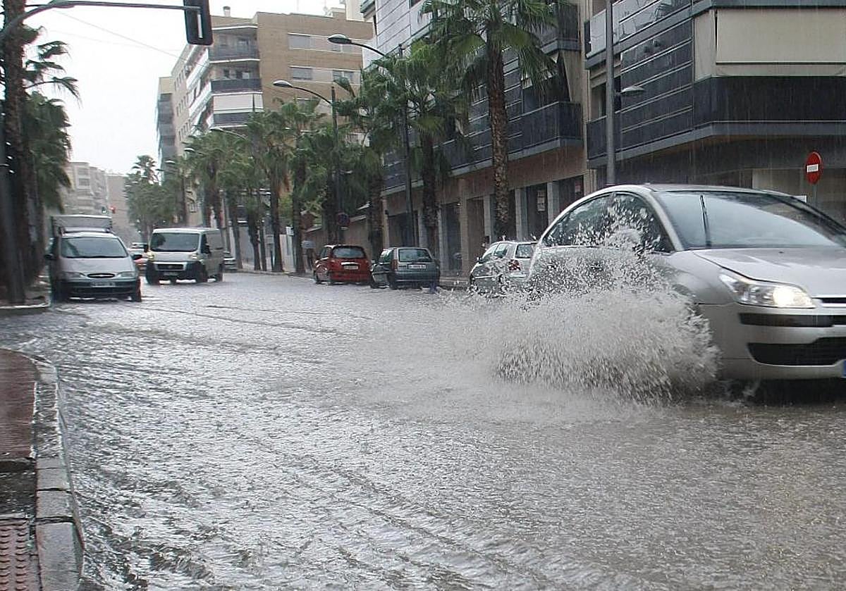 Lluvia en la provincia de Alicante, en una imagen de archivo.