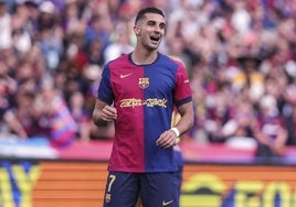 Ferran Torres, con el FC Barcelona.