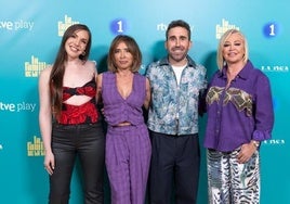 Inés Hernand, María Patiño, Aitor Albizua y Belén Esteban, de 'La familia de la tele'
