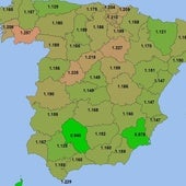 Precio mínimos del gasóleo en España.