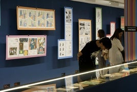 Detalle de la exposición '¡Eso no es cómic!'.