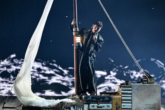 JJ, durante su interpretación en Eurovisión