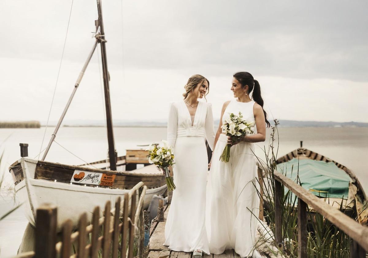 Las imágenes de la boda de Carolina y María en la Albufera