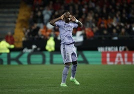 Vinícius, en Mestalla.