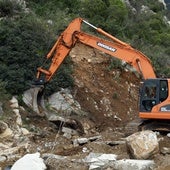 Reparació de un camino forestal en Chiva el pasado abril.