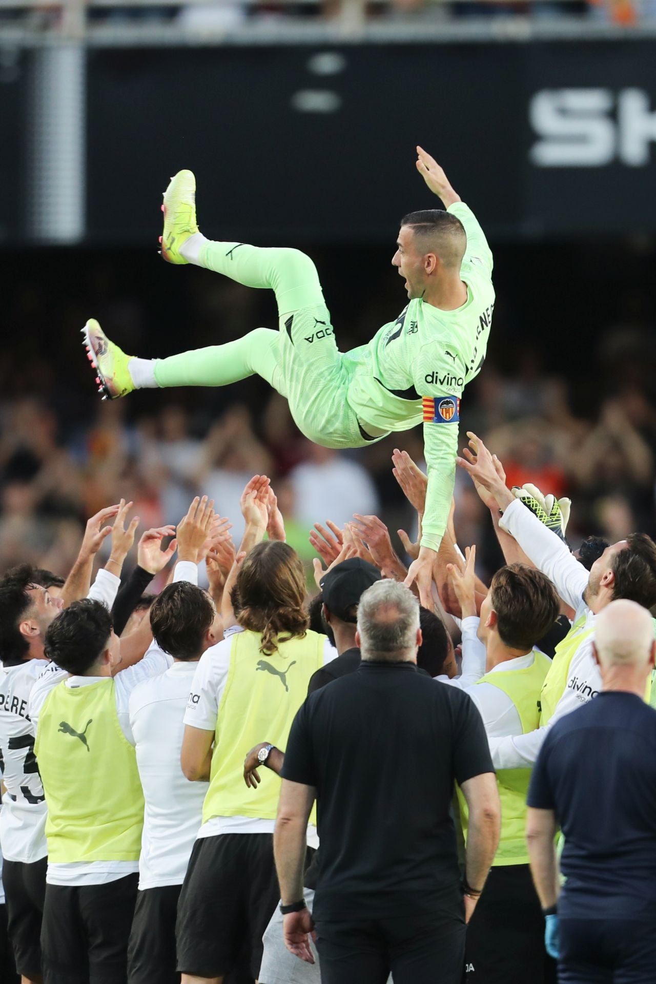 Así ha sido la despedida de Mestalla de Gayà, Mamardashvili y Jaume