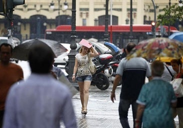 Lluvia en Valencia.