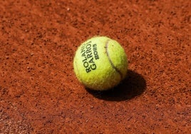 Una pelota de Roland Garros.