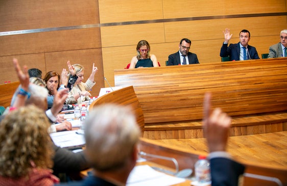 Momento del pleno de la Diputación.