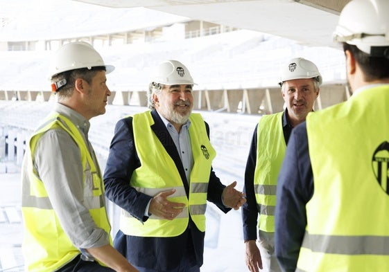 Uribes, en su visita al Nou Mestalla.