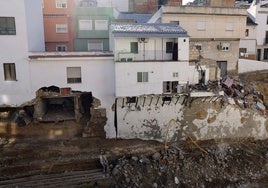 Destrozos de la riada en viviendas de Chiva.