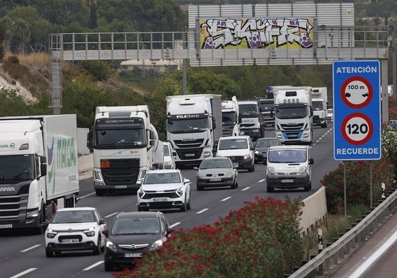 Tramo de la A-7 en una imagen reciente.