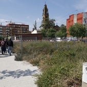 Un solar donde se construirán viviendas asequibles en Valencia.