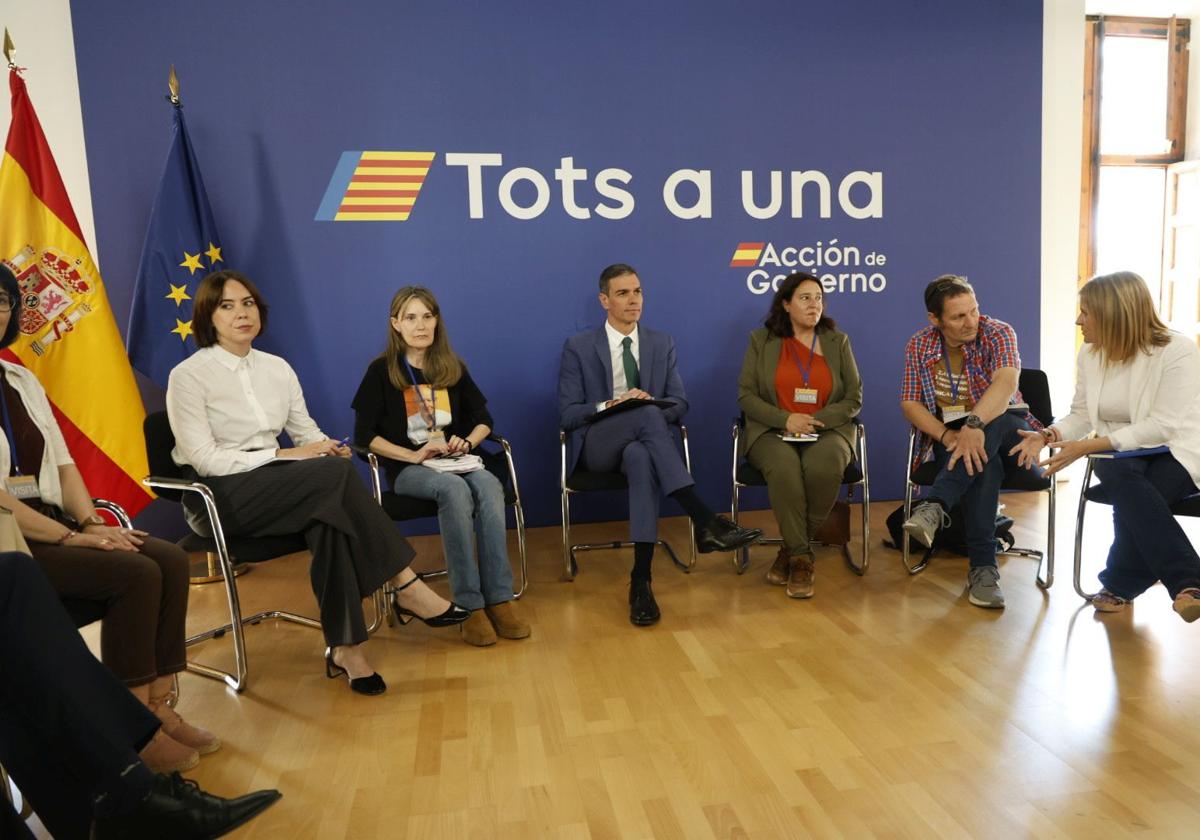 FOTOS | Sánchez se reúne con las víctimas de la dana en Valencia